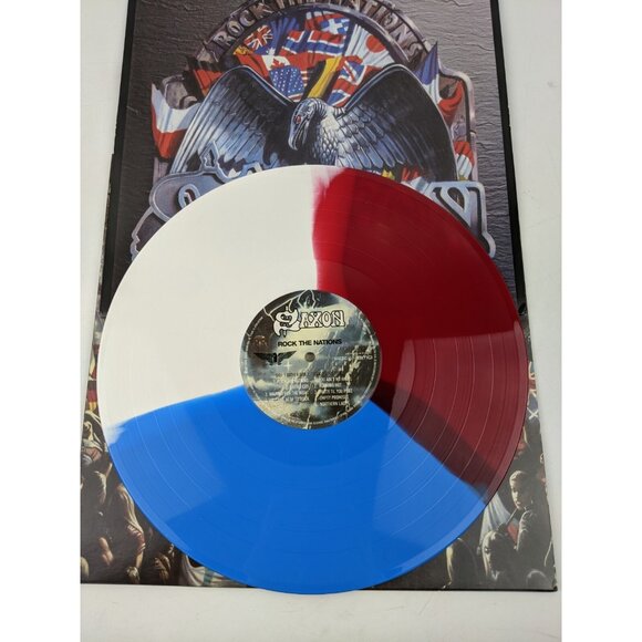 SAXON - ROCK THE NATIONS - LIMITED EDITION TRI-COLOURED VINYL 2018 BMG - Picture 11 of 11